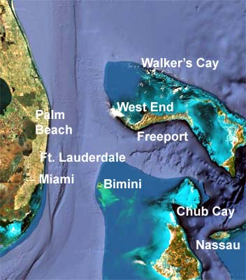 Bahamas Cruising Entry Map